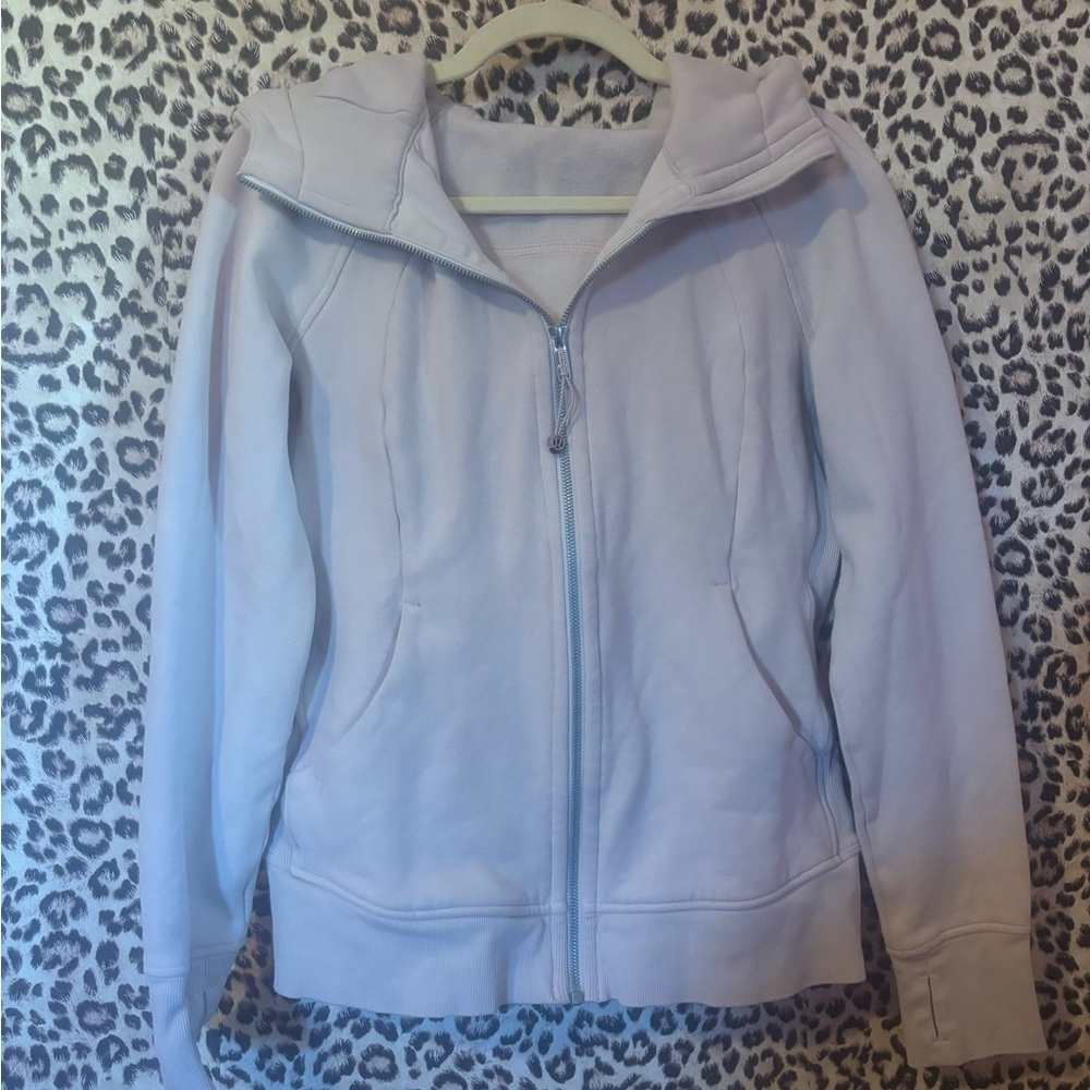 Lululemon Women’s Scuba Full Zip Light Pink Jacket size medium (10)